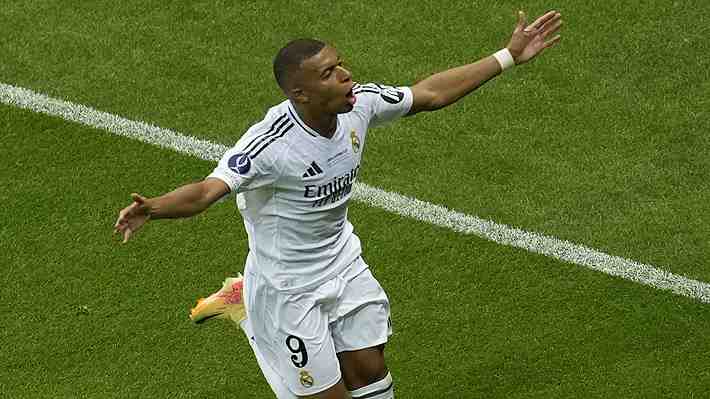 Debut de ensueño para Kylian Mbappé: Anotó un gol y el Real Madrid se consagró campeón de la Supercopa de Europa