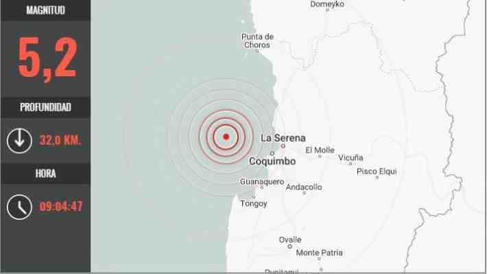 Sismo de mediana magnitud afecta a la región de Coquimbo: Epicentro en cercanías de La Serena
