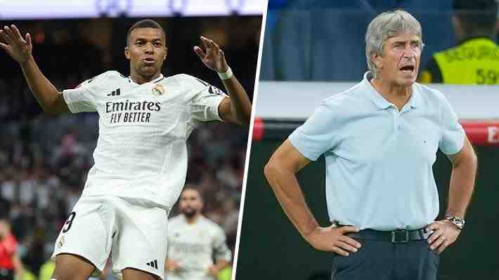 El Real Madrid derrotó al Betis de Manuel Pellegrini con doblete de Kylian Mbappé