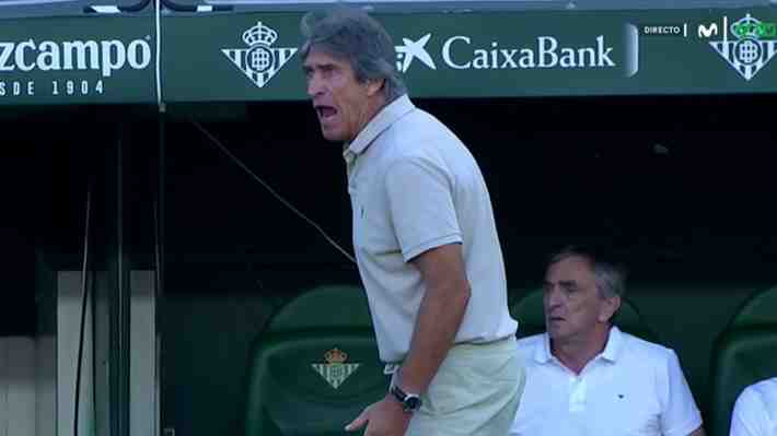 Manuel Pellegrini estalla y tiene arranque de furia en pleno partido del Betis