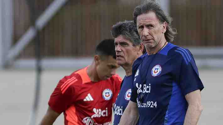 El once que probó Ricardo Gareca en Chile en el último entrenamiento antes de enfrentar a Colombia por Clasificatorias