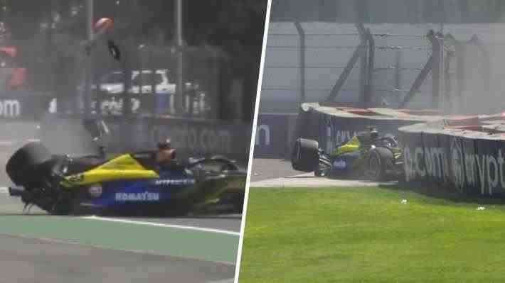 "Es un idiota": Mira el duro accidente que dejó un monoplaza destruido en los libres del GP de México en la F-1