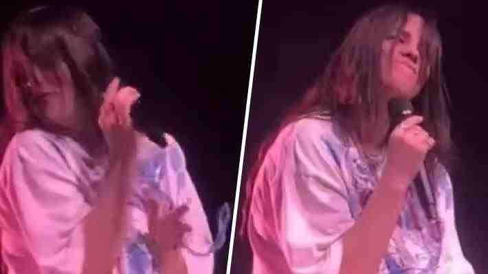 Video: Billie Eilish es golpeada en el rostro por un objeto lanzado desde el público durante un concierto en EE.UU.