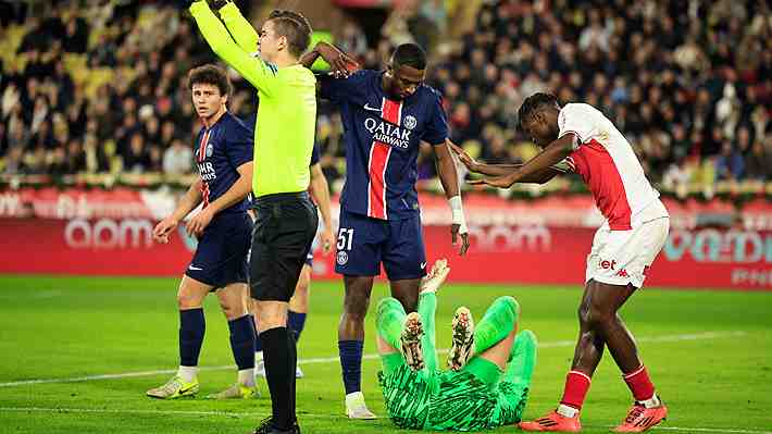 Gianluigi Donnarumma recibió brutal patada en el rostro en el duelo del PSG con el Mónaco