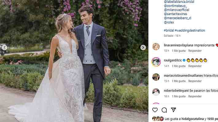 Fotos | Joaquín Niemann y Titi Hellema celebraron su matrimonio religioso: Los palos de golf fueron protagonistas del evento