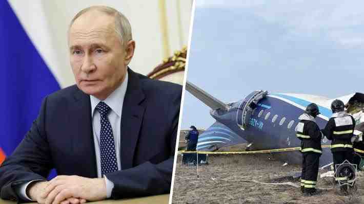 Putin se disculpa con Azerbaiyán y reconoce que Rusia estaba repeliendo ataques aéreos cuando cayó el avión