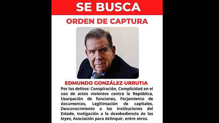 Venezuela ofrece recompensa de US$ 100.000 por información que ayude a la captura de González Urrutia