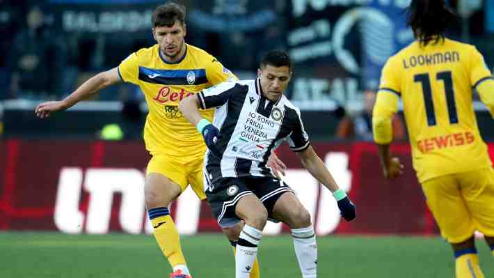 Alexis Sánchez fue titular pero poco pudo hacer en un Udinese que fue goleado por el Como en la Serie A