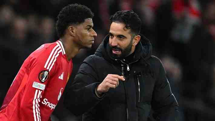 Ruben Amorim, DT del Manchester United, no tuvo piedad con Marcus Rashford: "Pondré al preparador de arqueros antes que a él"