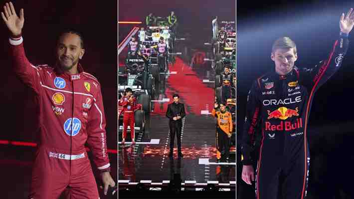 La espectacular presentación de una nueva temporada de la F-1: Autos, Hamilton en Ferrari y pifias contra Verstappen... Mira las imágenes