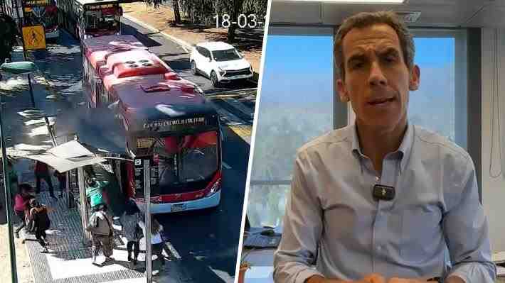 Video | Bus del transporte público choca contra paradero en Lo Barnechea y deja varios lesionados