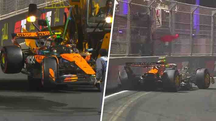 Video: El duro accidente de Lando Norris en la clasificación del GP de Arabia Saudita