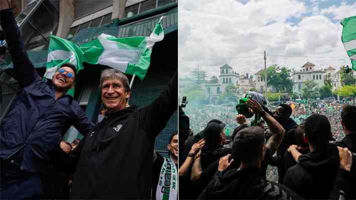 El espectacular recibimiento de los hinchas al Betis tras alcanzar la final de la Conferece League y la increíble ovación para Manuel Pellegrini
