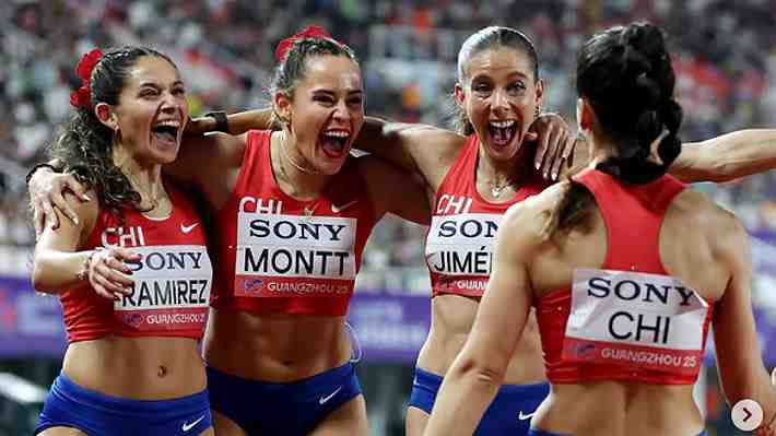Equipo chileno femenino del 4x100 logra inédita clasificación al Mundial absoluto: Revisa su infartante carrera
