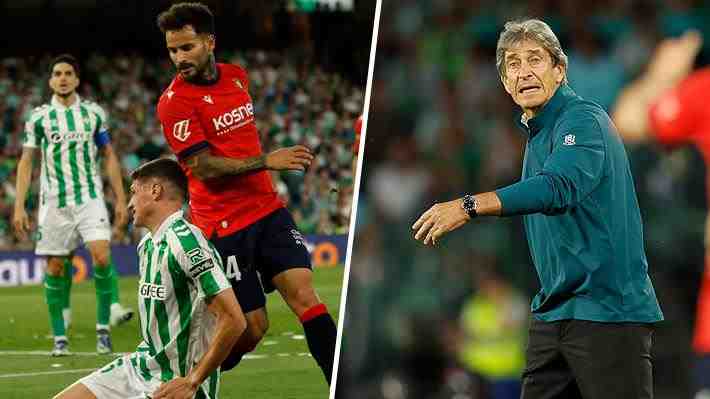 Real Betis de Manuel Pellegrini resigna un empate ante Osasuna y se aleja del sueño de clasificar a la Champions League