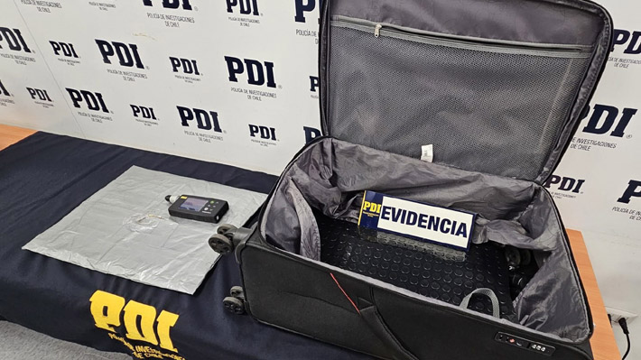 PDI detiene a ciudadano extranjero que viajaba hasta Santiago con droga oculta en una maleta con doble fondo