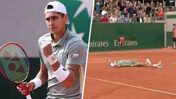 Tabilo gana un batalla a cinco sets en su debut en Roland Garros y avanza a segunda ronda: Mira el match point y el efusivo festejo