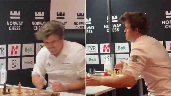 Video: El sorprendente momento de furia de Magnus Carlsen tras caer ante campeón mundial de 19 años