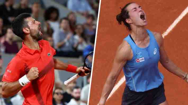 Cómo quedaron los cuartos de final masculino y femenino en Roland Garros