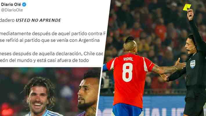 Prensa de Argentina: Las crueles burlas a Arturo Vidal por la derrota de Chile y las frases que le enrostraron
