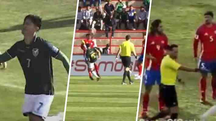Revisa los goles con que Bolivia derrotó a Chile y las expulsiones de Lucas Chávez y Francisco Sierralta