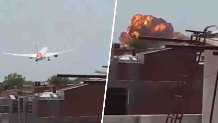 Video | Avión de Air India con 242 pasajeros se estrelló en comedor de una facultad: Víctimas podrían aumentar