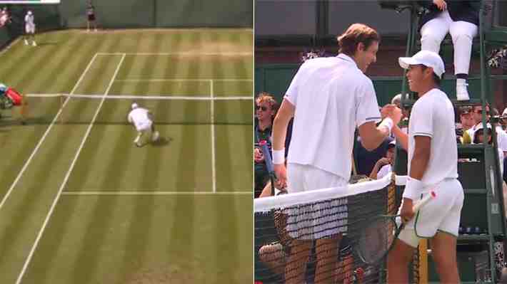 Mira el match point de Jarry, el inusual saludo con Tien y el momento con su hijo después de ganar en Wimbledon