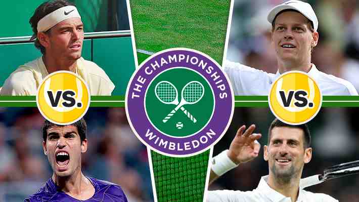 ¡En vivo! Alcaraz enfrenta a Fritz en semis de Wimbledon y luego viene Sinner-Djokovic