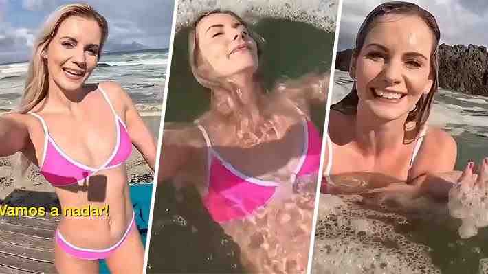 Video: Influencer se mete al mar en Sudáfrica para nadar entre la "espuma" sin saber que eran aguas residuales