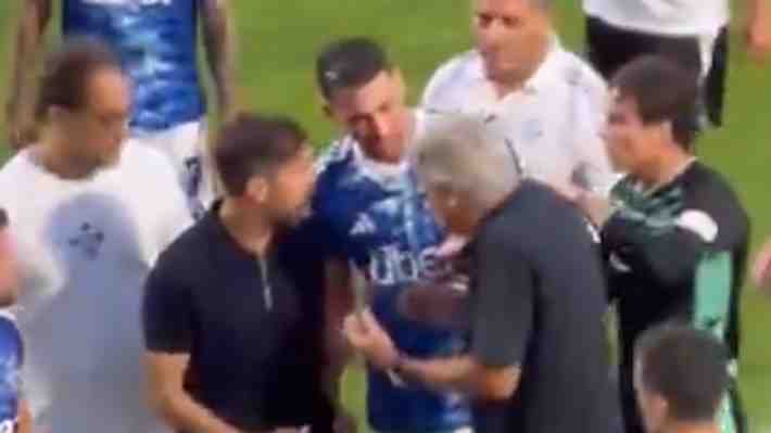 Como "pocas veces visto": El viralizado video que muestra a Pellegrini discutiendo con Cesc Fabregas tras la batalla campal en el Como-Betis