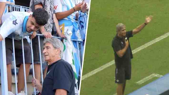 La espectacular ovación que recibió Manuel Pellegrini en su regreso a Málaga en amistoso contra Betis
