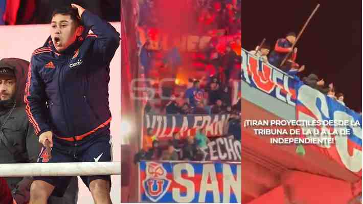 Los graves incidentes que protagoniza la barra de la U en el estadio de Independiente en Argentina