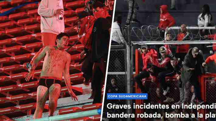 "Vándalos": Así vio la prensa argentina el escándalo entre hinchas de la U e Independiente y entrega duros detalles
