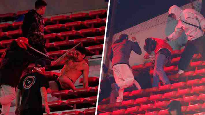 El momento en que una turba de Independiente atacó salvajemente a hinchas de la U