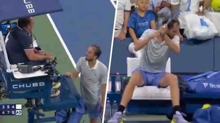 Otro escándalo de Medvedev y se va eliminado del US Open