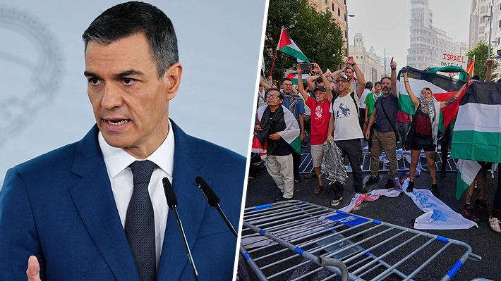 Pedro Sánchez bị chỉ trích vì các cuộc biểu tình ở Gaza làm gián đoạn Vuelta a España: "Anh ấy hoan nghênh những kẻ phá hoại" | Emol.com
