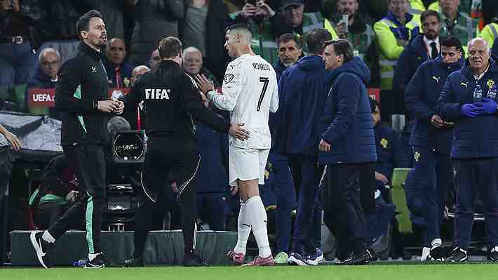 Mira la agresión que le costó la expulsión a Cristiano Ronaldo en Portugal y sus provocadores gestos