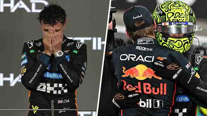 Con gestos de Verstappen y Hamilton: Las imágenes de la emoción de Norris tras ser campeón de la F-1 y los elogios para el monarca