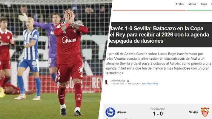 "Un bochorno más": Sevilla sufre duro golpe en la Copa del Rey y destruyen a Alexis Sánchez