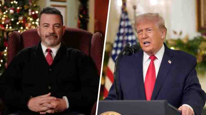 Los duros dichos de Jimmy Kimmel contra Trump en mensaje navideño de la TV británica: "Se cree nuestro rey"