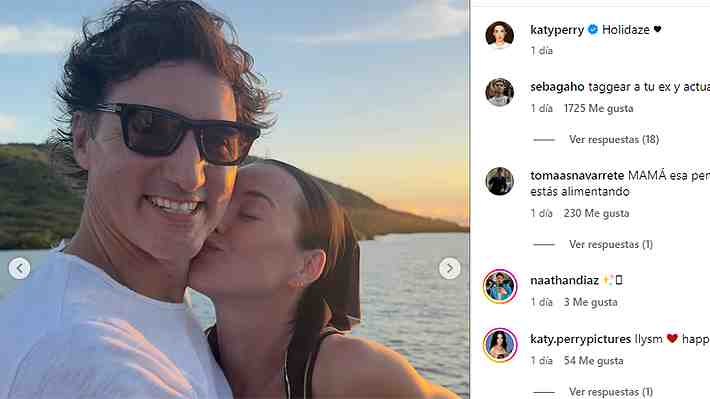 Romance de Justin Trudeau y Katy Perry avanza a paso firme: Cantante compartió fotos de sus vacaciones juntos