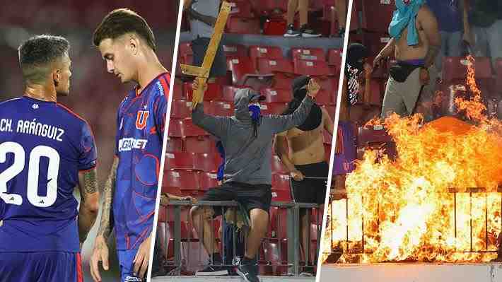 Escandaloso inicio del Torneo Nacional: La U terminó con nueve y empató con Audax en un duelo marcado por serios desmanes