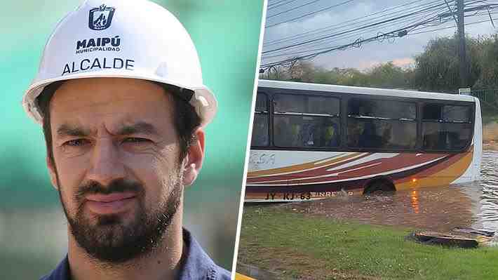 "Nos tiene sobrepasados": Alcalde Vodanovic analiza daños provocados en Maipú por fuerte temporal de lluvia