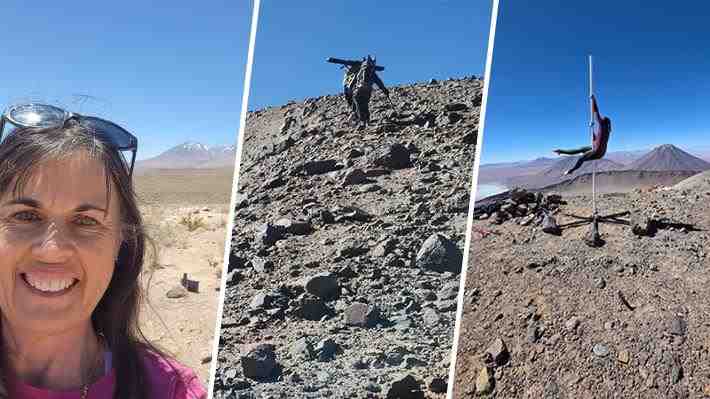 Australiana de 57 años entra al récord Guinness gracias a Chile: Realizó una rutina a 5.834 metros de altura
