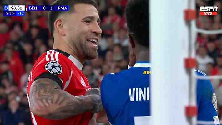 El polémico y burlesco gesto de Nicolás Otamendi a Vinícius en pleno duelo de Champions y la feroz crítica de un ex Real Madrid al argentino