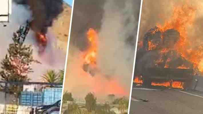 Video | Reportan enorme explosión en domo de empresa en Renca: Llamas han quemado varios autos