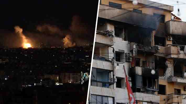 Israel bombardea barrios de Beirut en respuesta a ataques de Hezbollah y conflicto se extiende a Líbano
