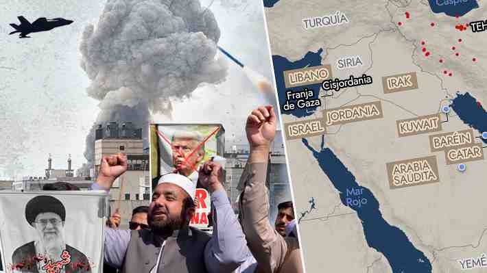 Escalada bélica en Medio Oriente: El mapa de los bombardeos en Irán y los ataques a bases de EE.UU.