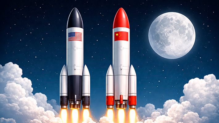 ¿Se redefine el liderazgo espacial?: Cómo desafía China a EE.UU. en la carrera a la Luna