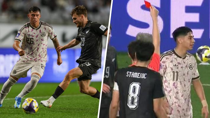 Mira los goles con que Chile pierde ante Nueva Zelanda y la expulsión de Darío Osorio